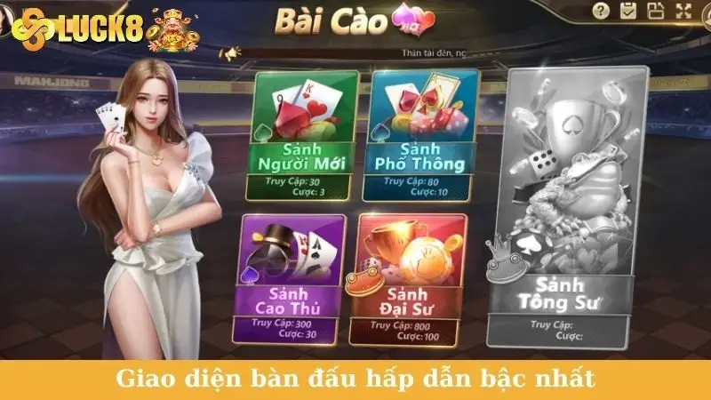Giao diện bàn đấu hấp dẫn bậc nhất